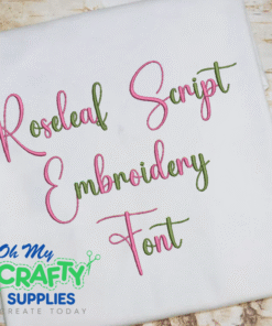 Roseleaf Script Embroidery Font (BX Included)