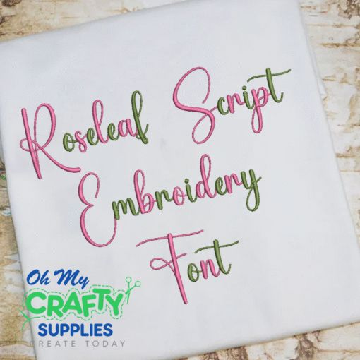 Roseleaf Script Embroidery Font (BX Included)
