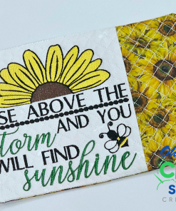 In The Hoop Mug Rug Sunflower Embroidery Design