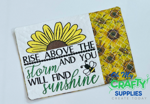 In The Hoop Mug Rug Sunflower Embroidery Design