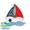 Sailboat Applique Embroidery Design