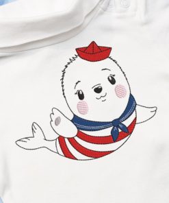 Sailor Seal Embroidery Design