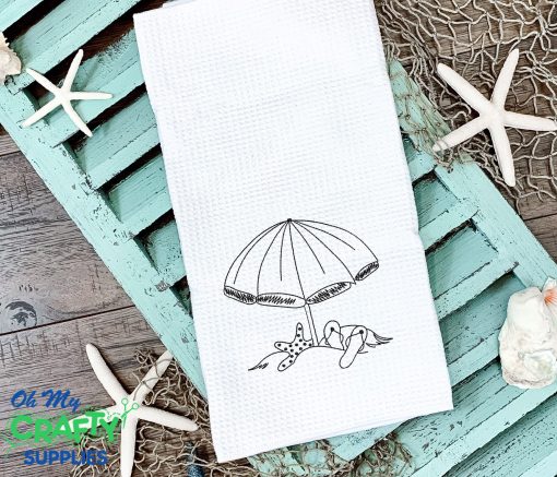 Sandy Beach Embroidery Design