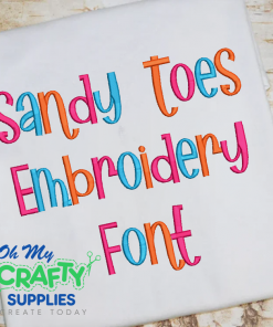 Sandy Toes Embroidery Font (BX Included)