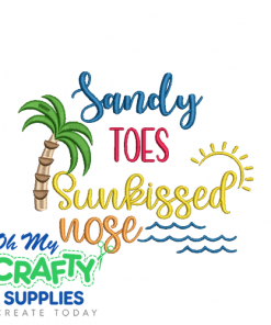 Sandy Toes Sunkissed nose Embroidery Design