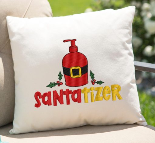 Santatizer Embroidery Design