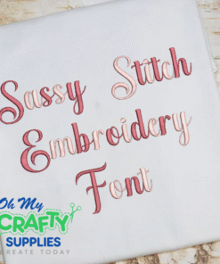 Sassy Stitch Embroidery Font (BX Included)