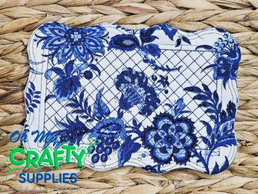 Scalloped Edge Mug Rug Embroidery Design (MRP)