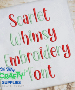 Scarlet Whimsy Embroidery Font (BX Included) (FL)