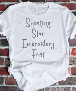 Shooting Star Embroidery Font (BX Included)