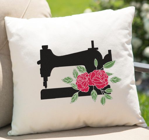 Silhouette Floral Sewing Machine Embroidery Design