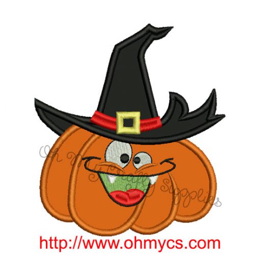 Silly Pumpkin Applique Design