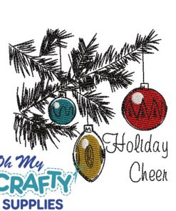 Holiday Cheer Sketch Embroidery Design