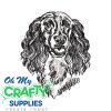 Sketch Russian Spaniel Embroidery Design