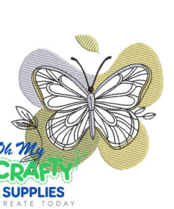 Sketch Spring Butterfly 25 Embroidery Design