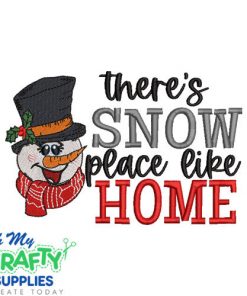 Snow Place Snowman Embroidery Design