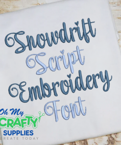 Snowdrift Embroidery Font (BX Included)