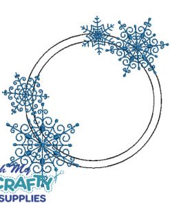 Snowflake Monogram Frame 1210 Embroidery Design