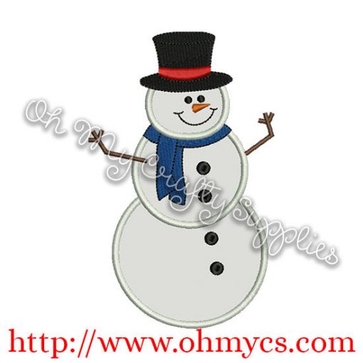 Snowman Applique Design