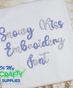 Snowy Kiss Embroidery Font (BX Included)