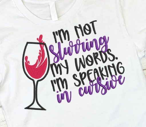 Speaking Cursive Embroidery Design