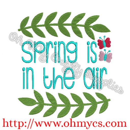 Spring is in the air Embroidery Design