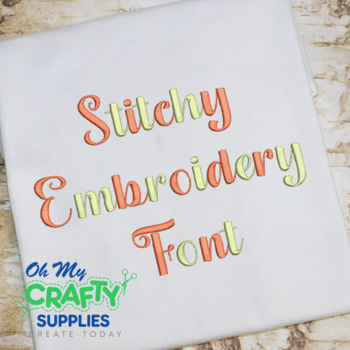 Stitchy Embroidery Font (BX Included) (FM)