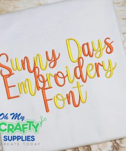 Sunny Days Embroidery Font (BX Included) (FL)