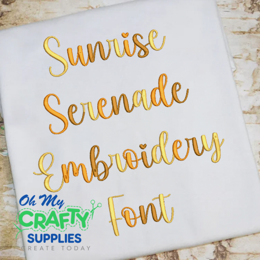 Sunrise Serenade Embroidery Font (BX Included)
