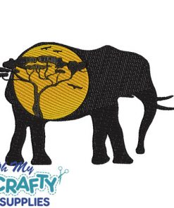 Sunset Elephant 429 Embroidery Design