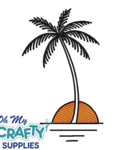 Sunset Palm 11422 Embroidery Design