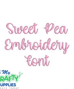 Sweet Pea Embroidery Font (BX Included)