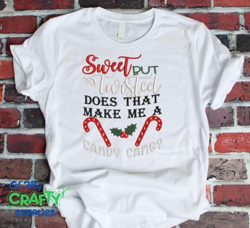 Sweet Twisted Candy Cane 2020 Embroidery Design