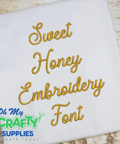 Sweet Honey Embroidery Font (BX Included)