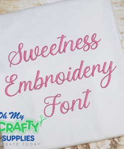 Sweetness Embroidery Font (BX Included)