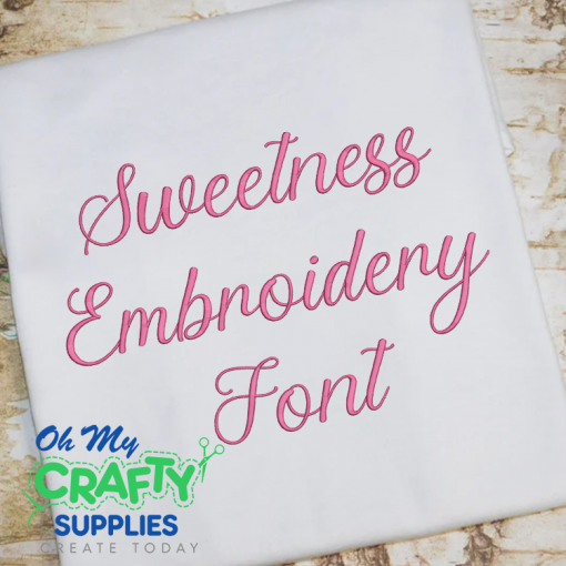 Sweetness Embroidery Font (BX Included)