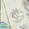 Swirl Horse Embroidery Design