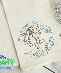 Swirl Horse Embroidery Design