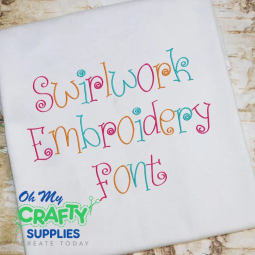 Swirlwork Embroidery Font (BX Included) (FL)