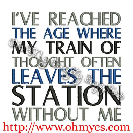 Train of Thought Embroidery Design