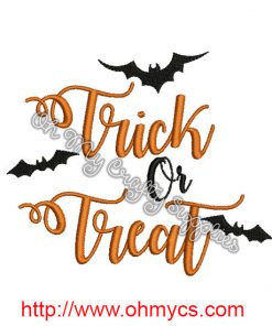 Trick or Treat Embroidery Design
