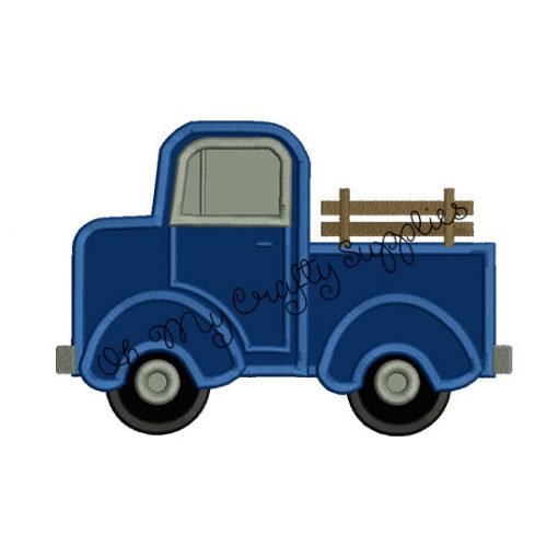 Truck Applique Embroidery Design