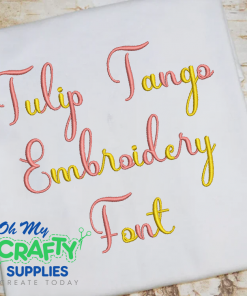 Tulip Tango Embroidery Font (BX Included) (FL)