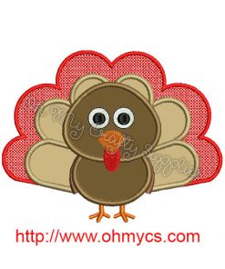 Alternative view of Turkey Applique Embroidery Design