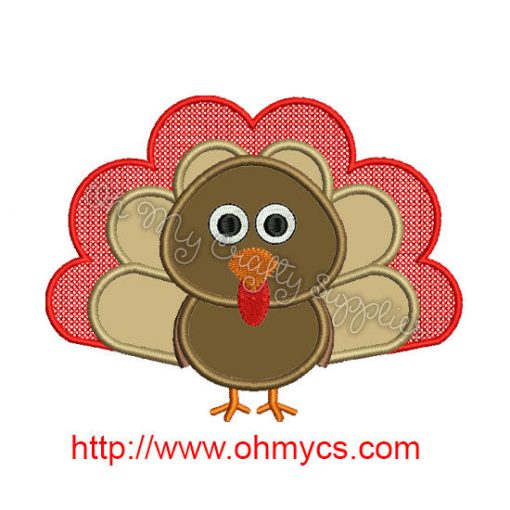 Turkey Applique Embroidery Design - Image 2