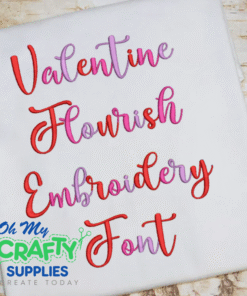 Valentine Flourish Embroidery Font (BX Included)
