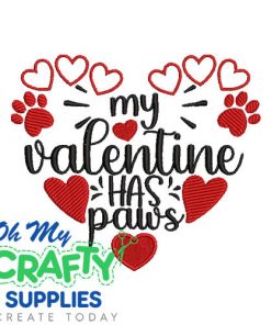 Valentine Paws 2025 Embroidery Design