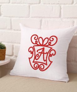 Monogram Christmas Present Font Embroidery Design