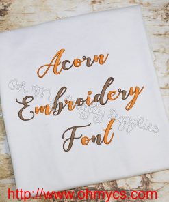 Acorn Embroidery Font (BX Included)