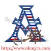 A Algerian Anchor Letter Applique Design
